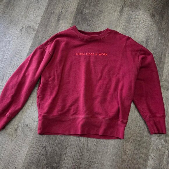 The Wing 'A Real Piece of Work' Maroon Crewneck - Picture 2 of 4